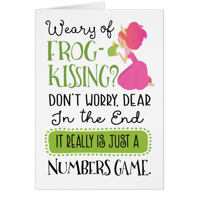 Cartão Incentivo ao namorando É apenas um jogo de números (Frente)