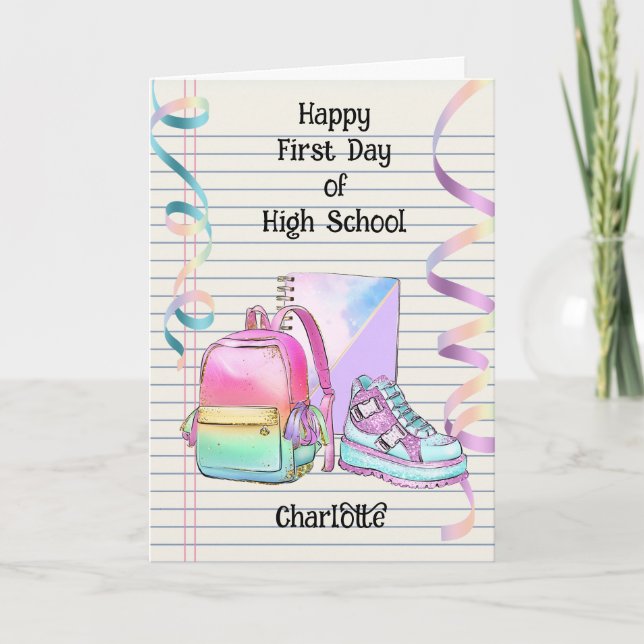 Cartão Incentivo ao primeiro dia do Segundo grau (Frente)