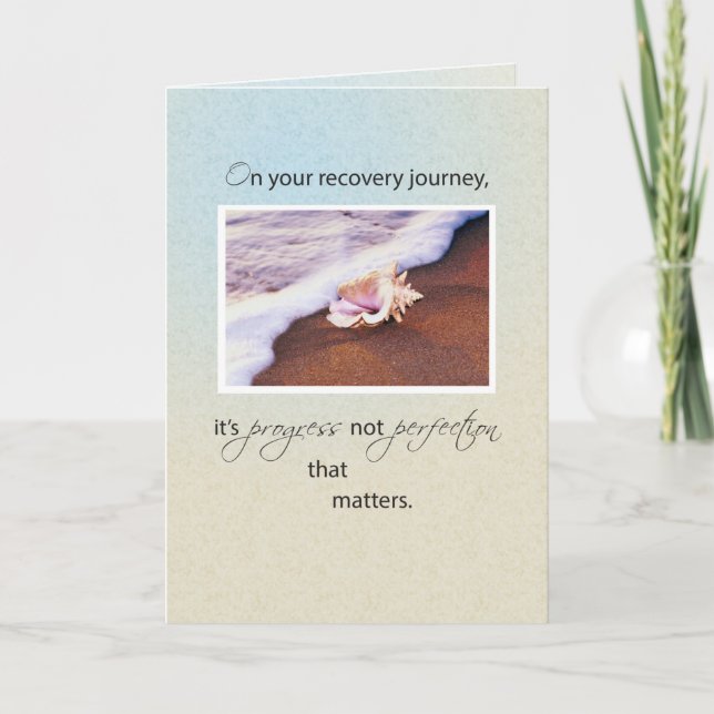 Cartão Incentivo ao progresso da Shell on Beach na recupe (Frente)