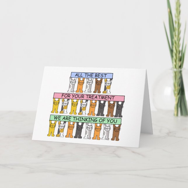 Cartão Incentivo Através Do Tratamento De Gatos De Cartoo (Frente)