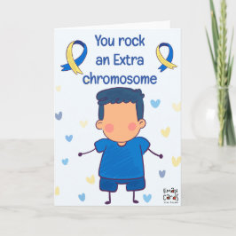 Cartão Inclusion for Down Syndrome - You Rock Extra 