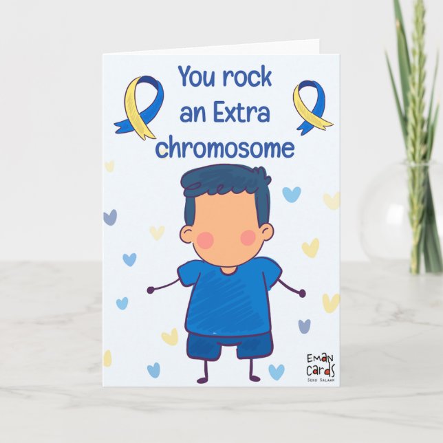Cartão Inclusion for Down Syndrome - You Rock Extra  (Frente)