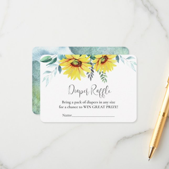 Cartão Incluso Sorteio de Fraldas,Chá de Bebê (Frente/Verso In Situ)