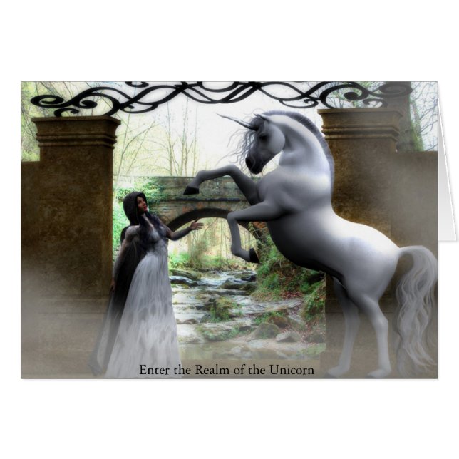 Cartão Incorpore o reino do unicórnio (Frente Horizontal)