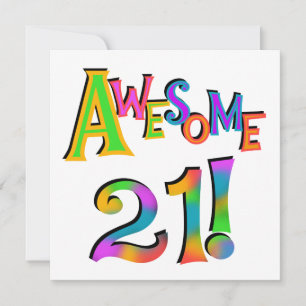 Cartão Incrível 21 t-shirts e presentes de aniversário