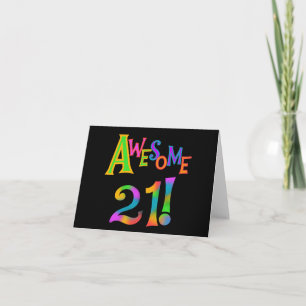 Cartão Incrível 21 t-shirts e presentes de aniversário