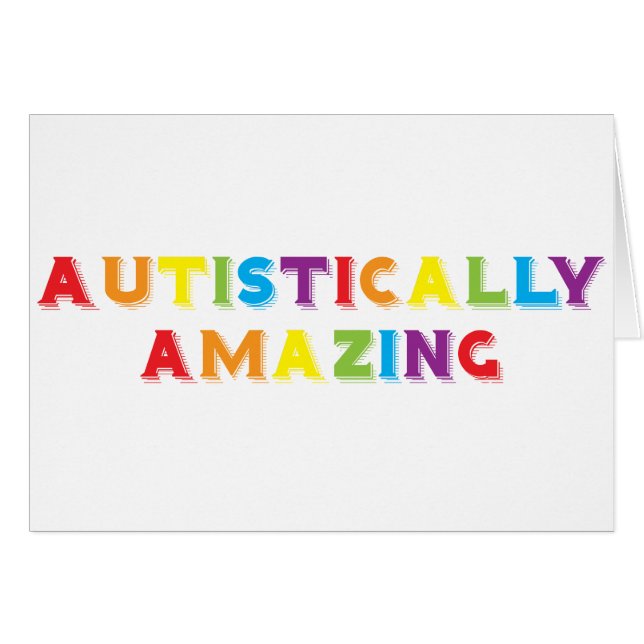 Cartão Incrível Autisticamente (Frente Horizontal)