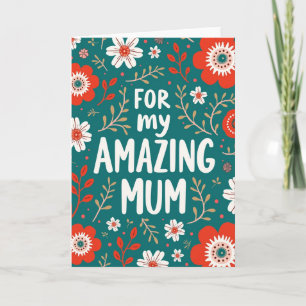 Cartão Incrível de Mãe Floral