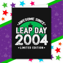 Incrível Desde 2004 Dia do Ano Leap Fev 29 Anivers