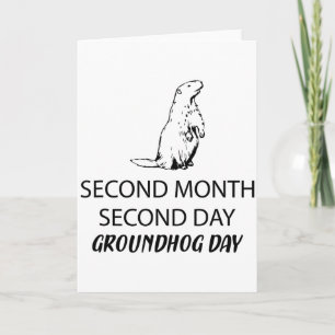 Cartão Incrível E Divertido Feliz Dia Do Groundhog Para H