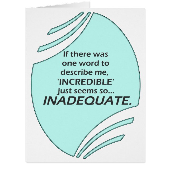 Cartão Incrível é impreciso (Frente)