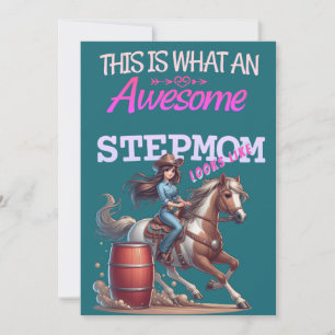 Cartão Incrível Madrasta Cowgirl Dia das Mães Personaliza