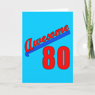 Cartão Incrível no Aniversário do 80 de 80 anos