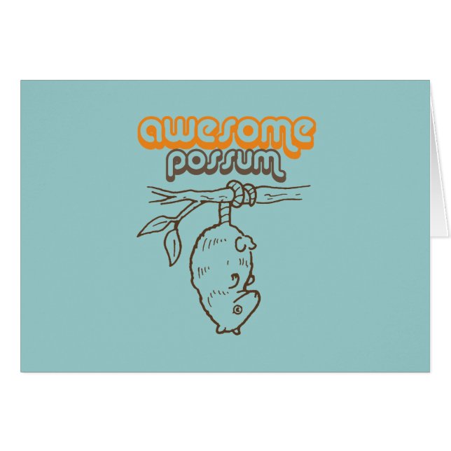 Cartão Incrível Possum (Frente Horizontal)