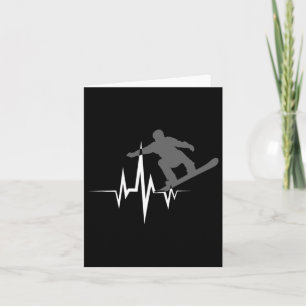 Cartão Incrível Snowboarder Heartbeat Legal Snowboard Ele