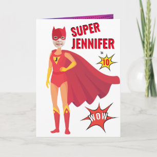 Cartão Incrível Super Herói Aniversário Gift Incrível