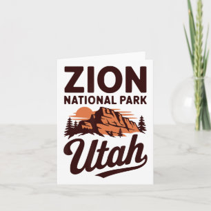 Cartão Incrível Zion National Park Inspirou a aventura de
