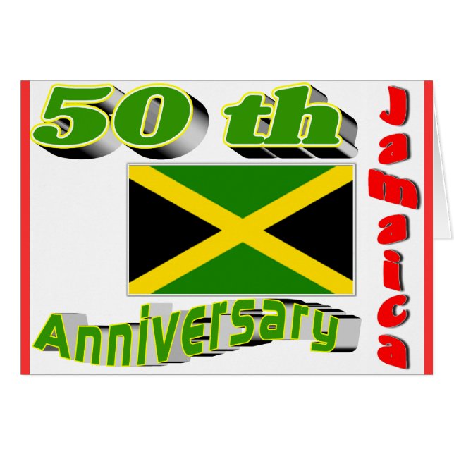 Cartão Independência da Jamaica (Frente Horizontal)