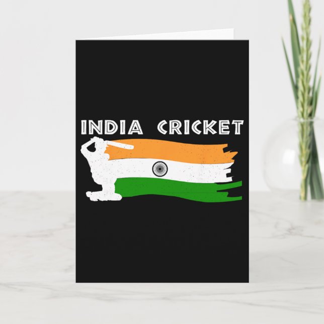 Cartão India Cricket Jersey With Indian Flag Gift  (Frente)