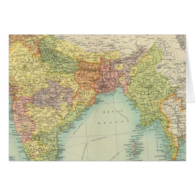 Cartão Índia e Índia mais distante (Frente Horizontal)