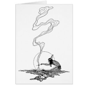 Cartão Indiano em sua solidão pelo NC Wyeth Vintage Weste