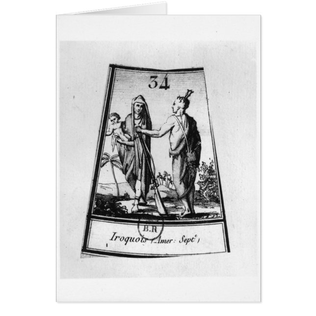 Cartão Indianos Iroquois (Frente)