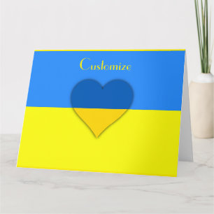 Cartão Indicador da Ucrânia Blue Yellow Thunder_Cove