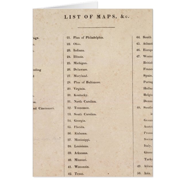 Cartão Índice do Atlas Geral do Mundo (Frente)