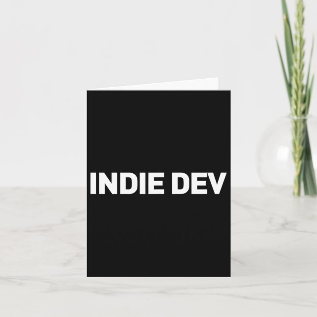 Cartão Indie Dev - Desenvolvedor de videogame para o dese (Frente)