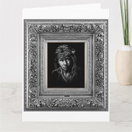 Cartão Indígenas Nativo Americano.