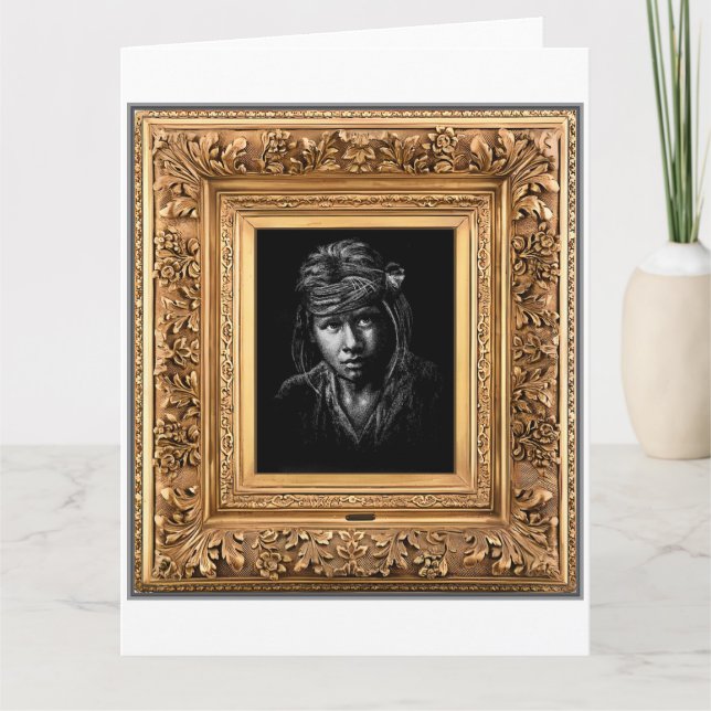 Cartão Indígenas Nativo Americano. (Frente)