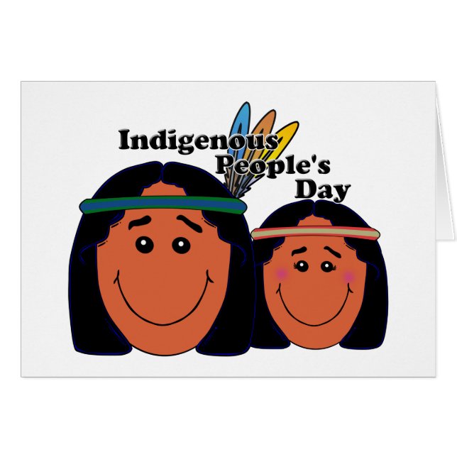 Cartão Indigenous People's Day (Columbus Day) (Frente Horizontal)
