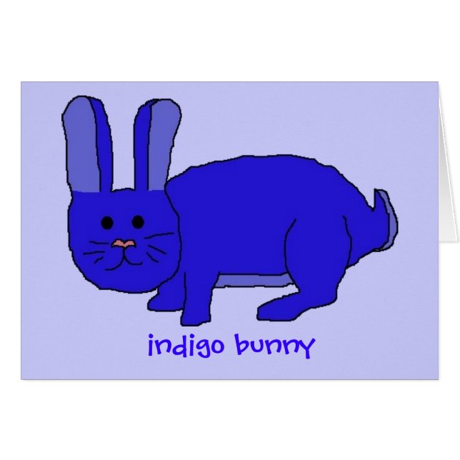 Cartão Indigo Bunny (Frente Horizontal)