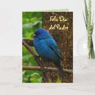 Cartão Indigo Bunting Día del Padre