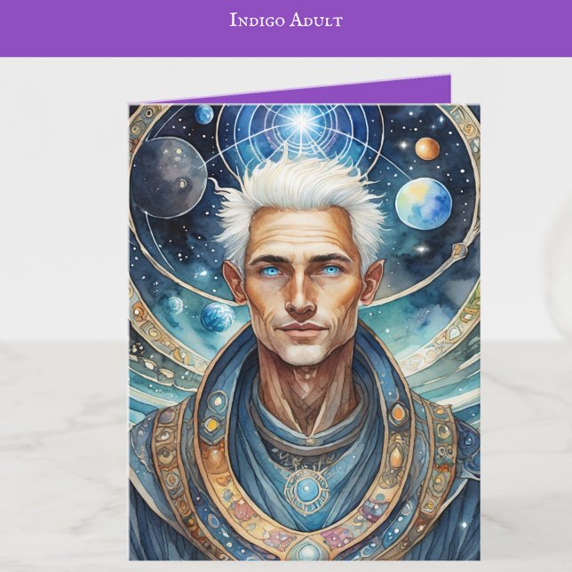 Cartão Indigo Child Art | Arte Adulta Indigo | VAZIO (Criador carregado)