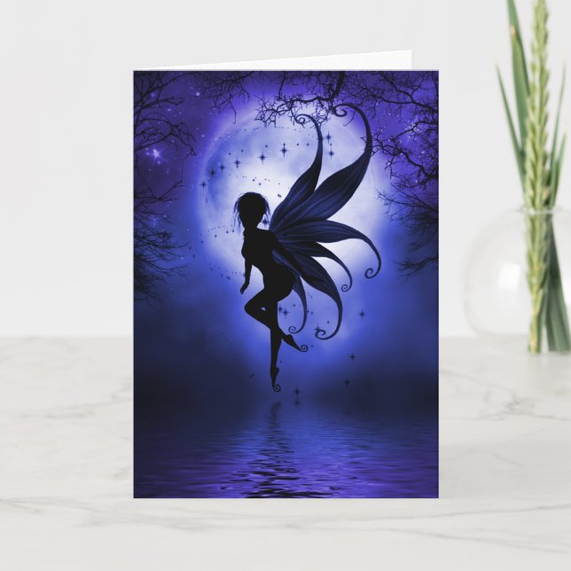 Cartão Indigo Fairy Greeting Card (Frente)
