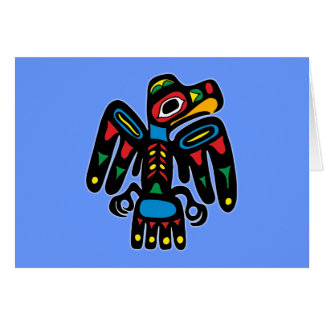 Cartão Índios American Native corvo raven