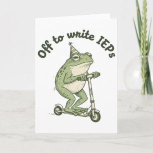 Cartão Indo Escrever Ieps Funny Frog Chá De Educação Espe