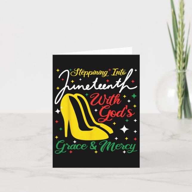 Cartão Indo para a 19ª com a Graça de Deus e Merc (Frente)