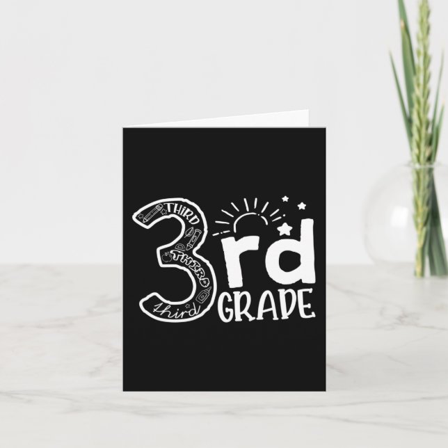 Cartão Indo para a 3ª série do Esquadrão de Professores e (Frente)