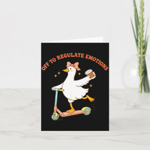 Cartão Indo Regular Emoções Patinete de Ganso Engraçado