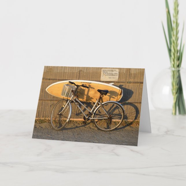 Cartão 'Indo surfar' - Baía de Sagami, Cartão-postal do J (Frente)