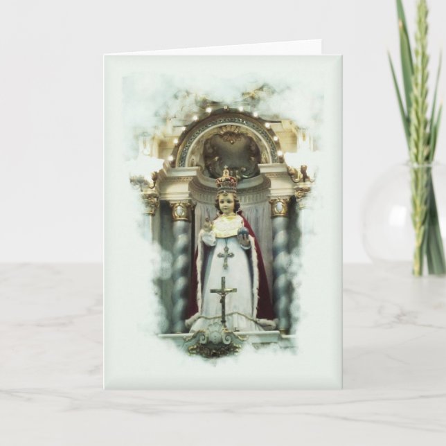 Cartão Infant of Prague Catholic greeting card (Frente)