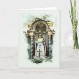 Cartão Infant of Prague Catholic greeting card