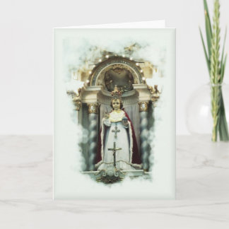 Cartão Infant of Prague Catholic greeting card