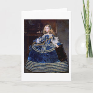 Cartão Infanta Margarita Teresa vestido azul, Velazquez