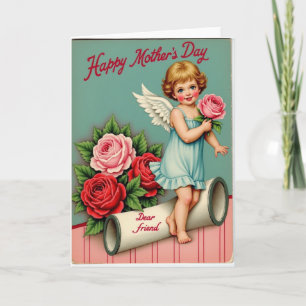 Cartão Infantil do Dia das Mães Floral