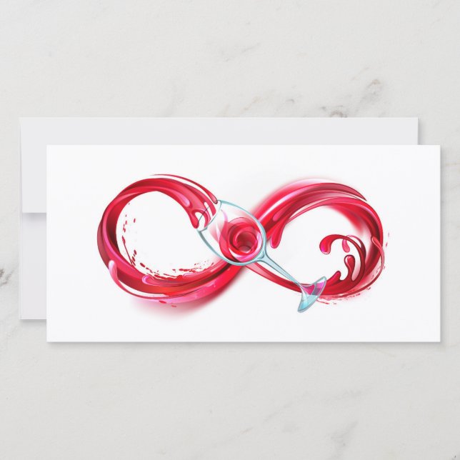 Cartão Infinidade com vinho tinto (Frente)