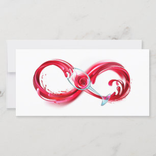 Cartão Infinidade com vinho tinto