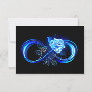 Cartão Infinito brilhante com rosa azul